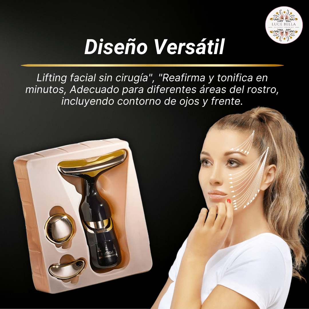 Masajeador Facial 3 en 1 - Rejuvenece Tu Piel en Minutos - Luce Bella