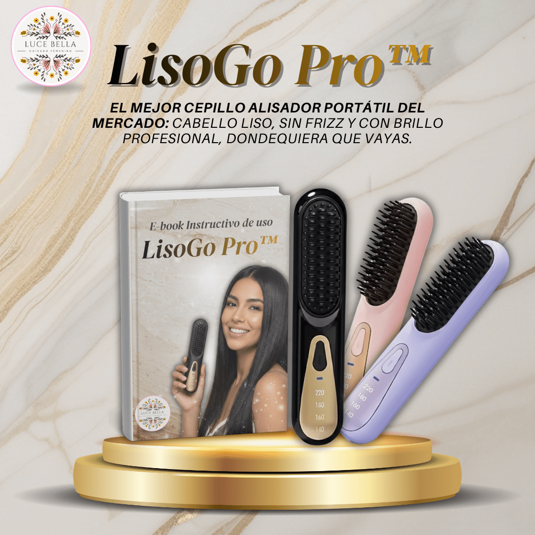 LisoGo Pro™ – Cepillo Alisador Portátil Recargable - Luce Bella