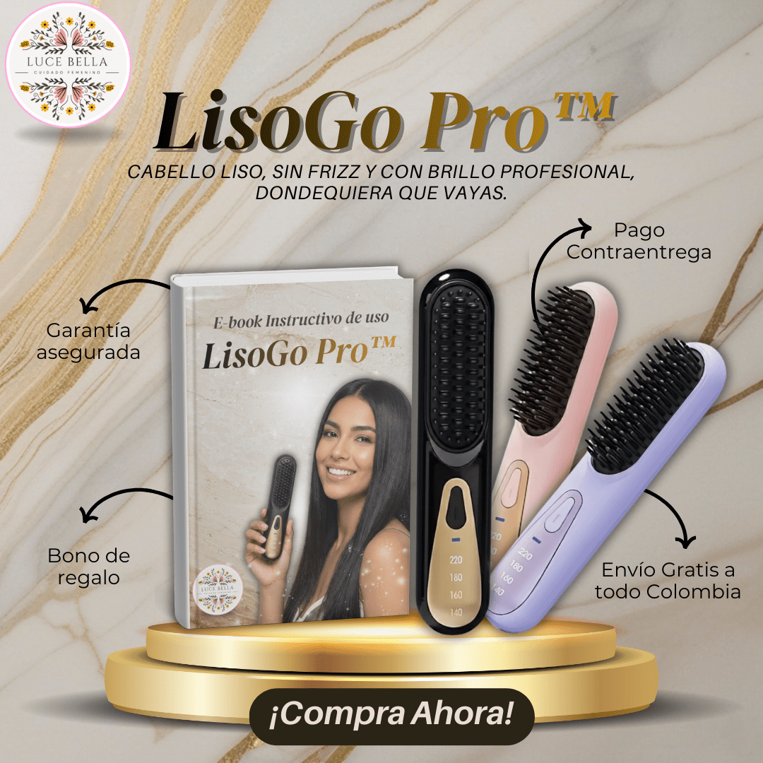 LisoGo Pro™ – Cepillo Alisador Portátil Recargable - Luce Bella